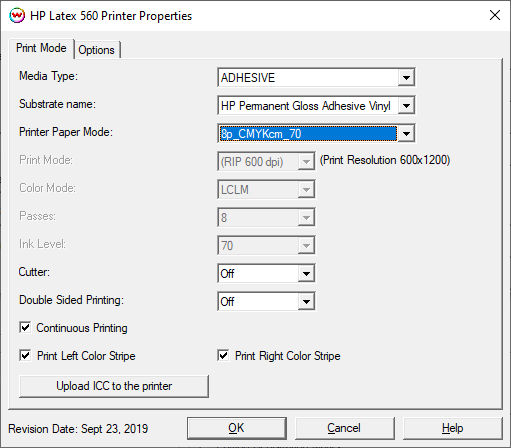 HP Latex 365/375/560/570 Help