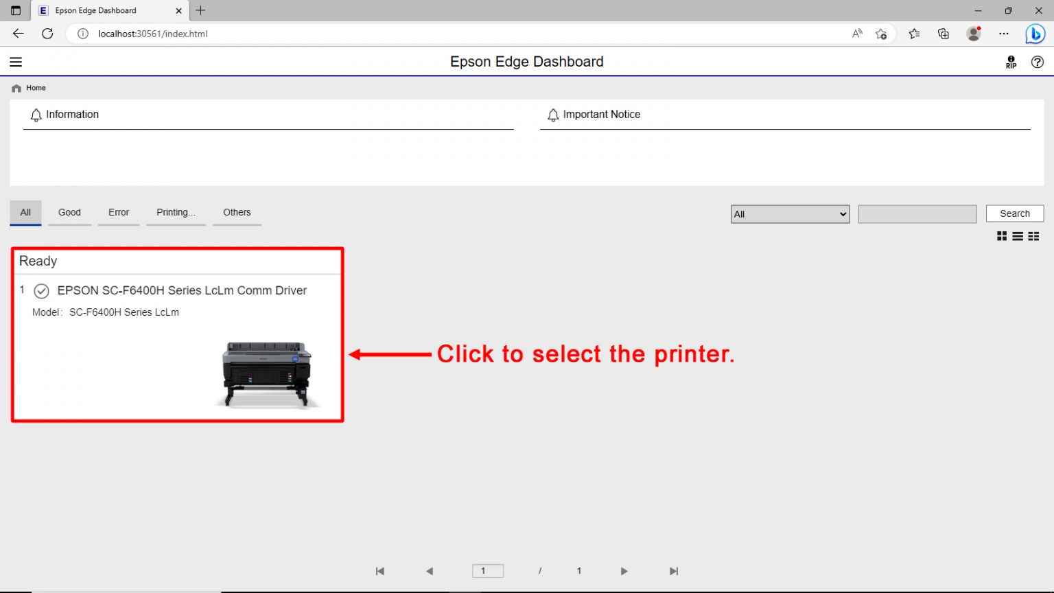 F6400h media settings