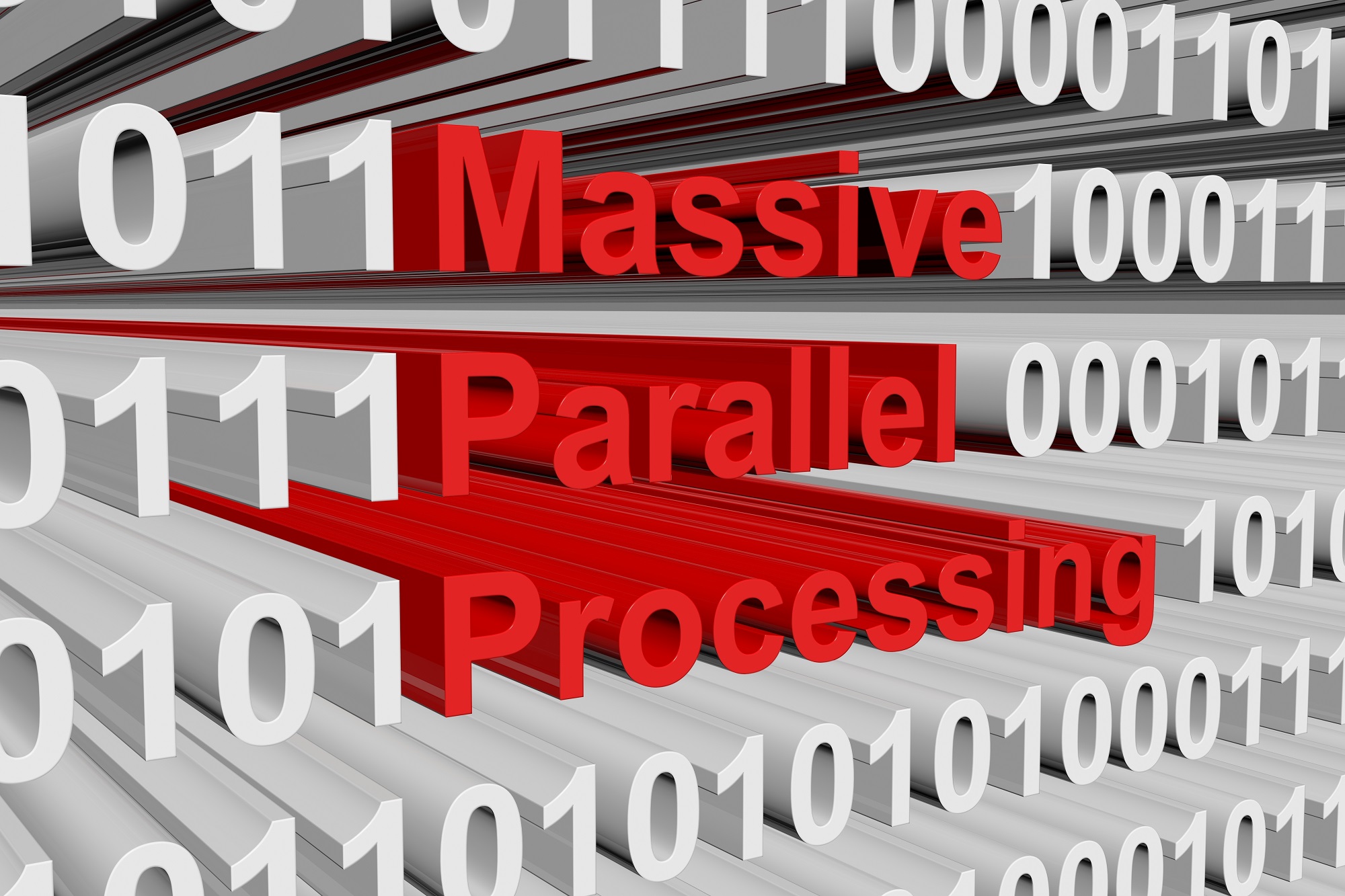 Massive,Parallel,Processing,In,The,Form,Of,Binary,Code,,3d